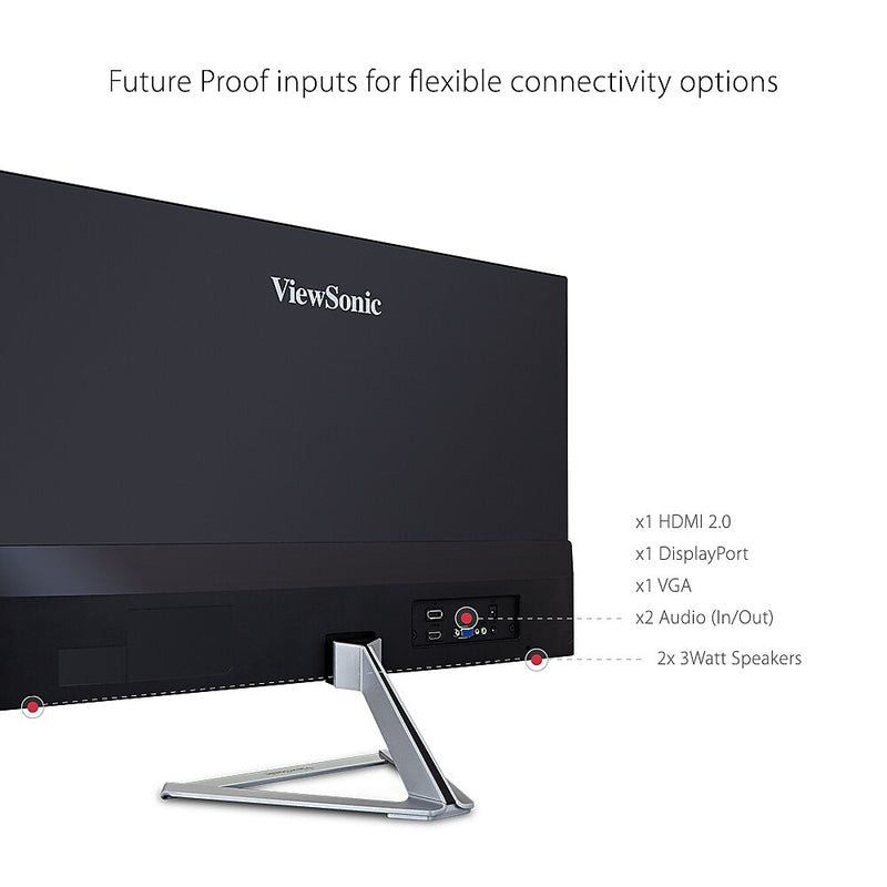 ViewSonic 22" 1080P Widescreen 75Hz IPS Monitor, Silver (VX2276-SMHD)