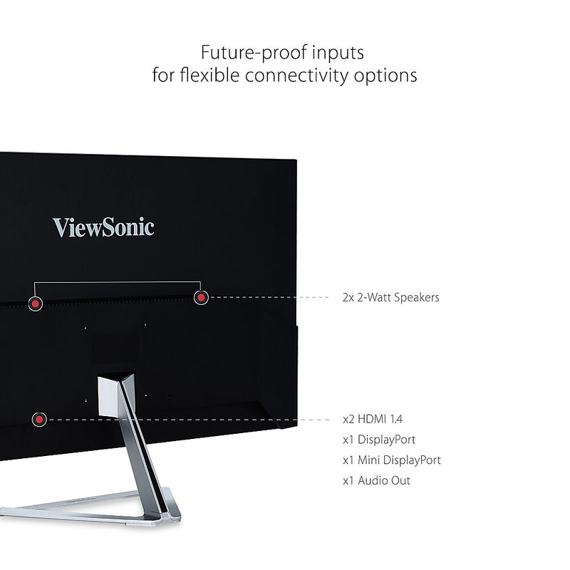 ViewSonic 32" 75Hz LCD Monitor, Black (VX3276-2K-MHD)