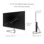ViewSonic 32" 4K Ultra HD 60Hz LCD Monitor, Silver (VX3276-4K-MHD)