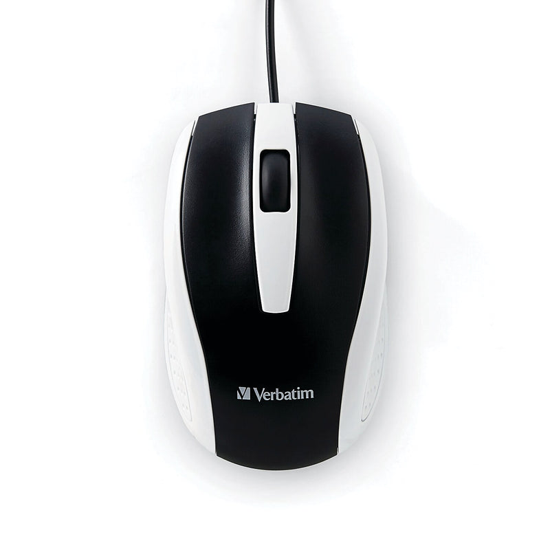 Verbatim Corded Notebook Optical 99740 Wireless Laser Mouse, White