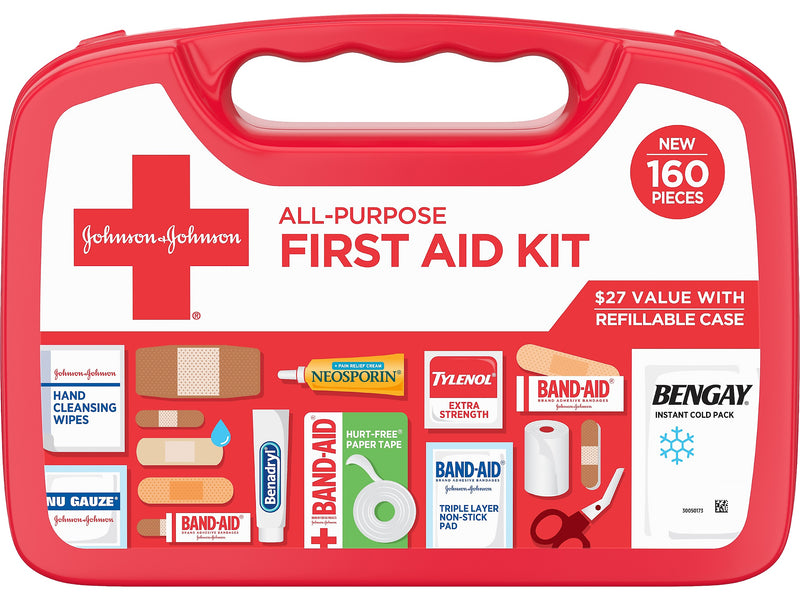 Johnson & Johnson All-Purpose First Aid Kit, 160 Pc. (202045)