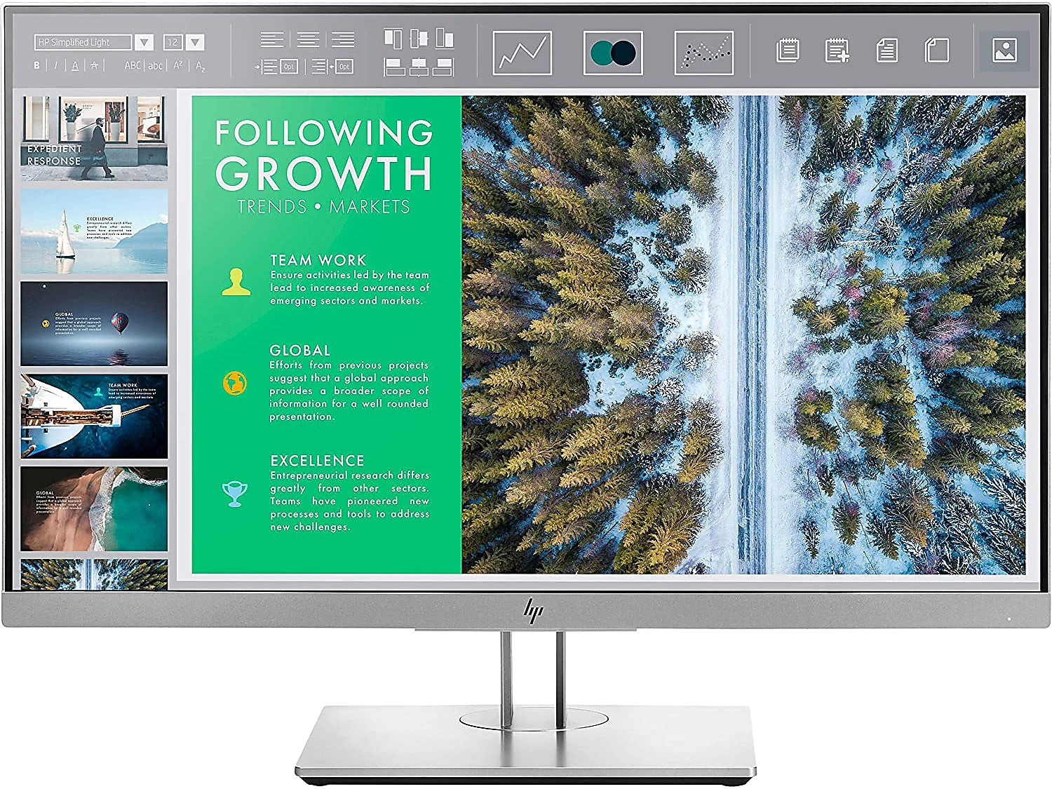 HP EliteDisplay Refurbished 23.8" LED Monitor, Black/Silver (HPR-E243)