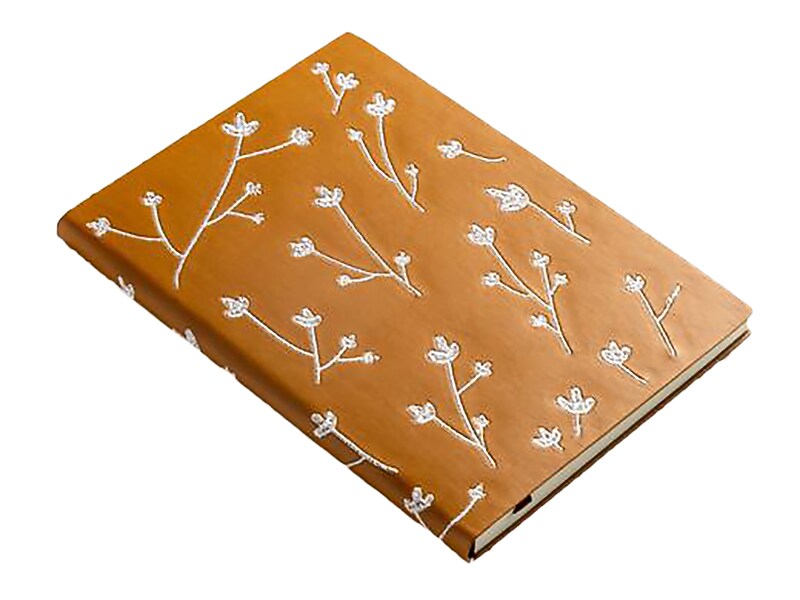 Denik Samantha Journal, 5.8" x 8.3", College Ruled, Orange/Cream, 144 Pages (AHBC508L)