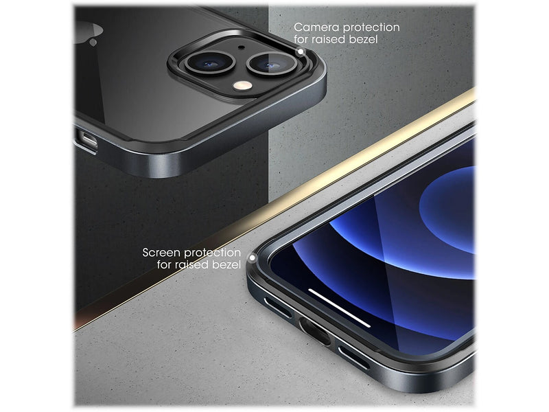 SUPCASE Unicorn Beetle Black Edge with Screen Protector Clear Case for iPhone 13 (SUP-iPhone2021-6.1-EdgePro-SP-Black)