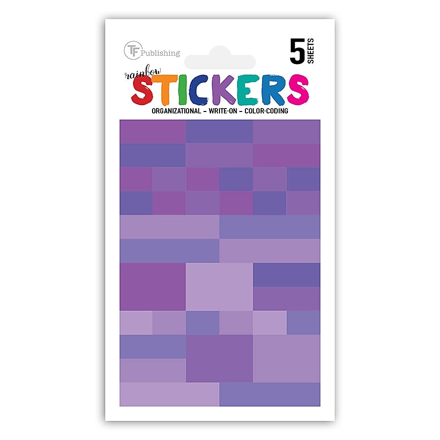 TF Publishing Rainbow Write-on Planner Color Coded Stickers, Assorted Colors, 190/Pack (99-2003)
