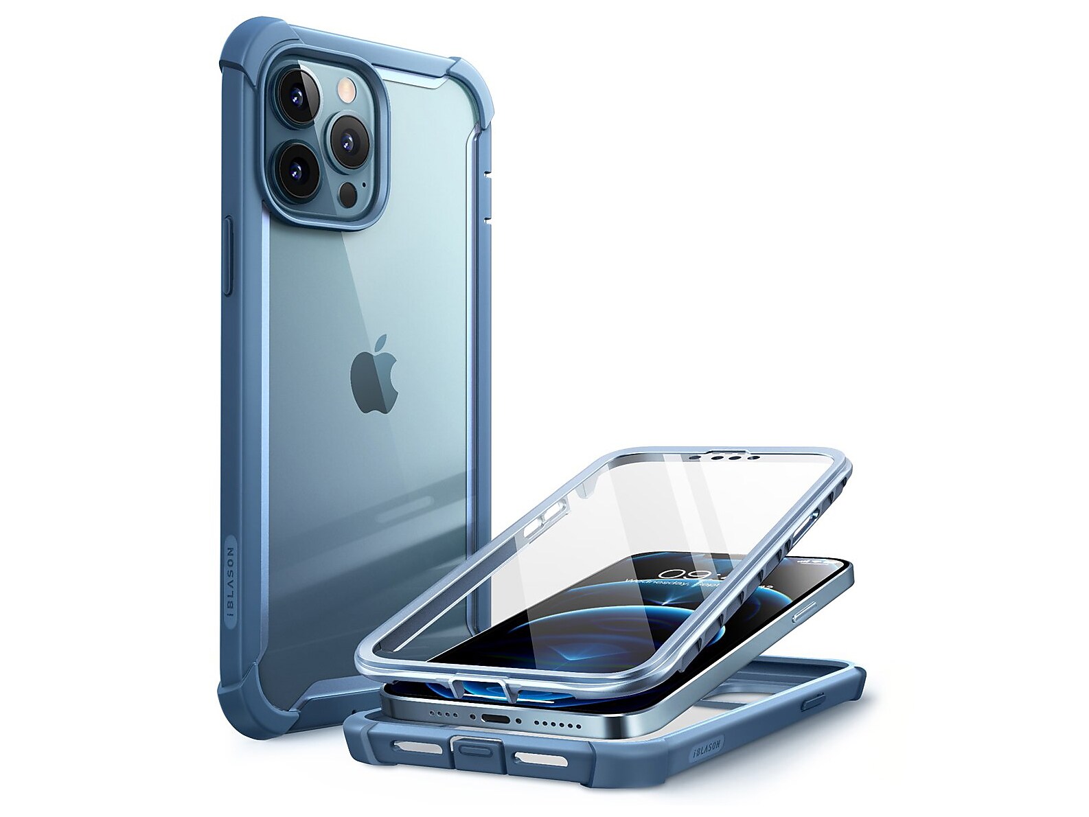 i-Blason Ares Blue Snap Case for iPhone 13 Pro Max (iPhone2021-6.7-Ares-SP-Azure)