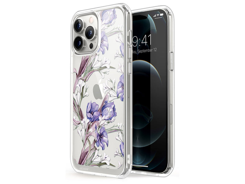 i-Blason Halo Bouquet Purple Snap Case for iPhone 13 Pro Max (iPhone2021-6.7-Halo-N)