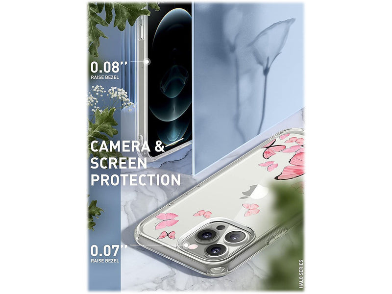 i-Blason Halo Butterfly Pink Snap Case for iPhone 13 Pro Max (iPhone2021-6.7-Halo-E)