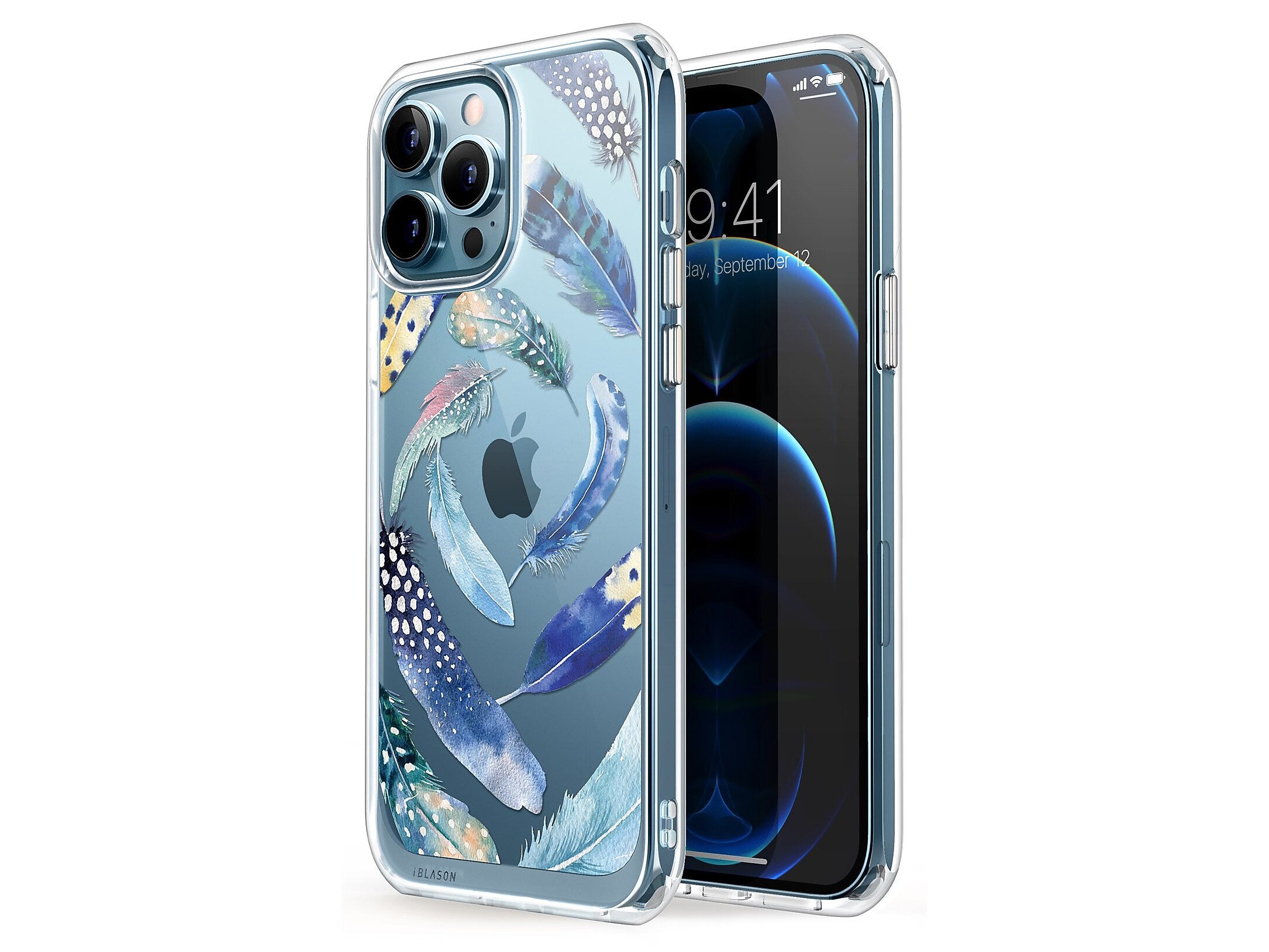 i-Blason Halo Feather Swirl Snap Case for iPhone 13 Pro Max (iPhone2021-6.7-Halo-C)