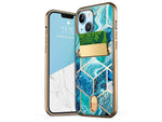 i-Blason Cosmo Ocean Blue Wallet Case for iPhone 13 (iPhone2021-6.1-CosCard-Ocean)
