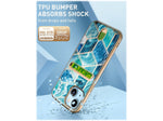 i-Blason Cosmo Ocean Blue Wallet Case for iPhone 13 (iPhone2021-6.1-CosCard-Ocean)