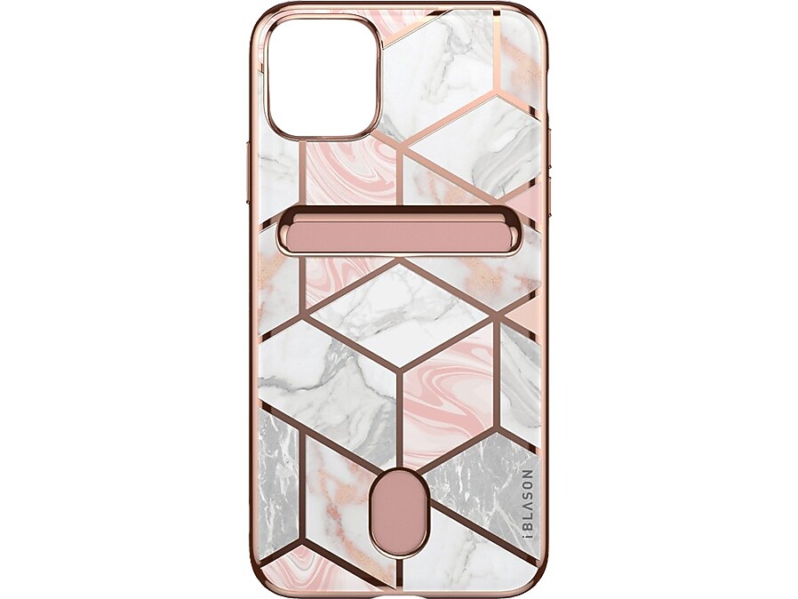 i-Blason Marble Pink Wallet Case for iPhone 13 (iPhone2021-6.1-CosCard-Marble)