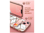 i-Blason Marble Pink Wallet Case for iPhone 13 (iPhone2021-6.1-CosCard-Marble)