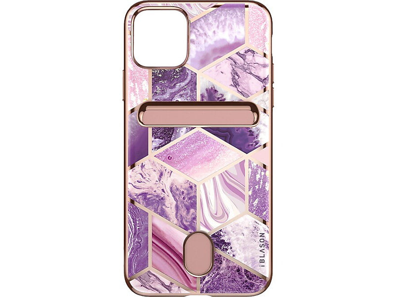 i-Blason Cosmo Marble Purple Wallet Case for iPhone 13 (iPhone2021-6.1-CosCard-Ameth)