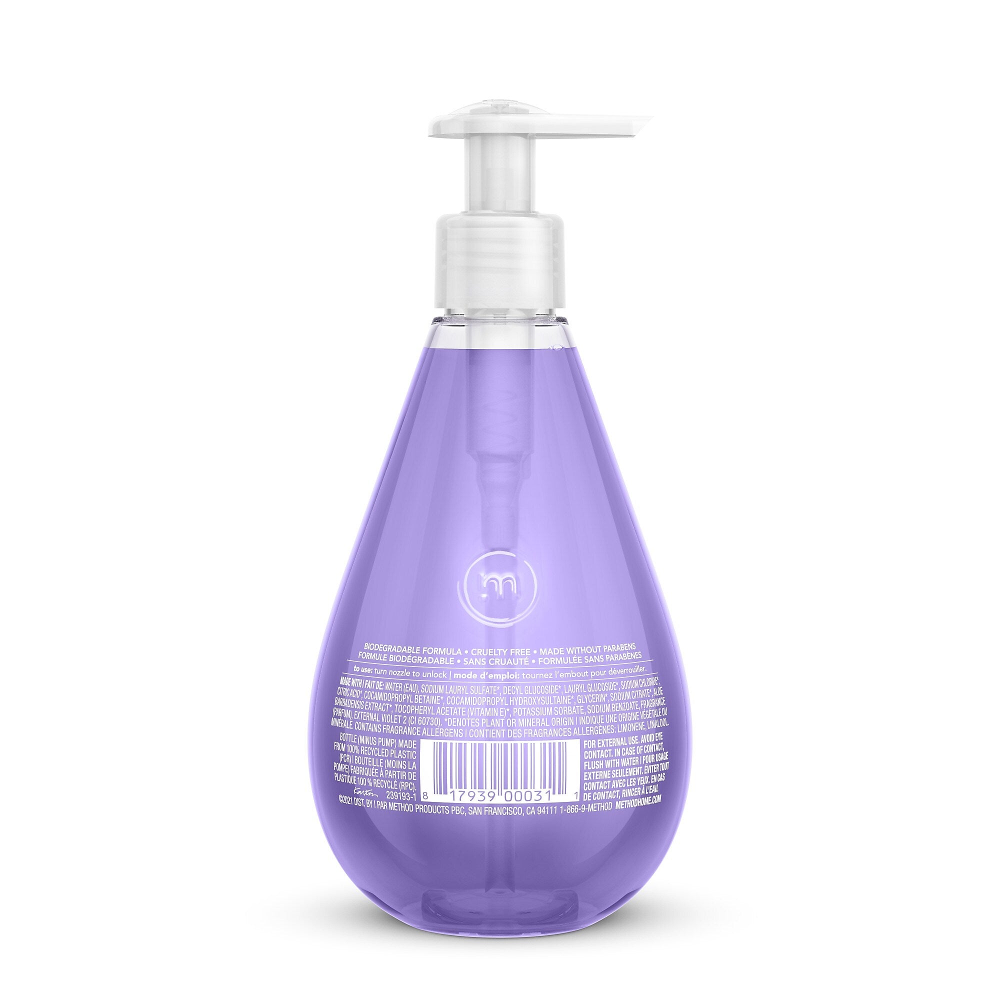 Method Liquid Hand Soap, French Lavender Scent, 12 oz. (00031)