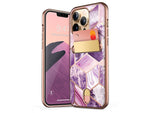 i-Blason Cosmo Marble Purple Wallet Case for iPhone 13 Pro Max (iPhone2021-6.7-CosCard-Ameth)