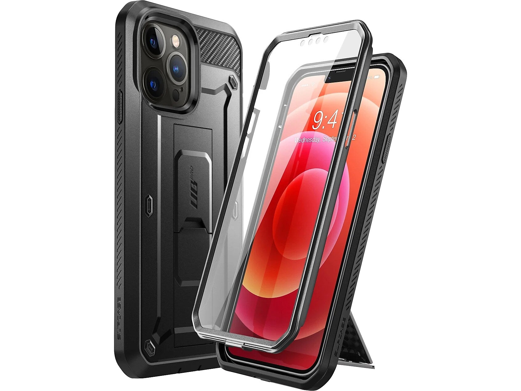 SUPCASE Unicorn Beetle Pro Black Rugged Case for iPhone 13 Pro Max (SUP-iPhone2021-6.7-UBPro-SP-Black)