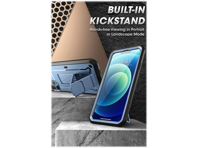 SUPCASE Unicorn Beetle Pro Metallic Blue Rugged Case for iPhone 13 Pro Max (SUP-iPhone2021-6.7-UBPro-SP-Cerulean)
