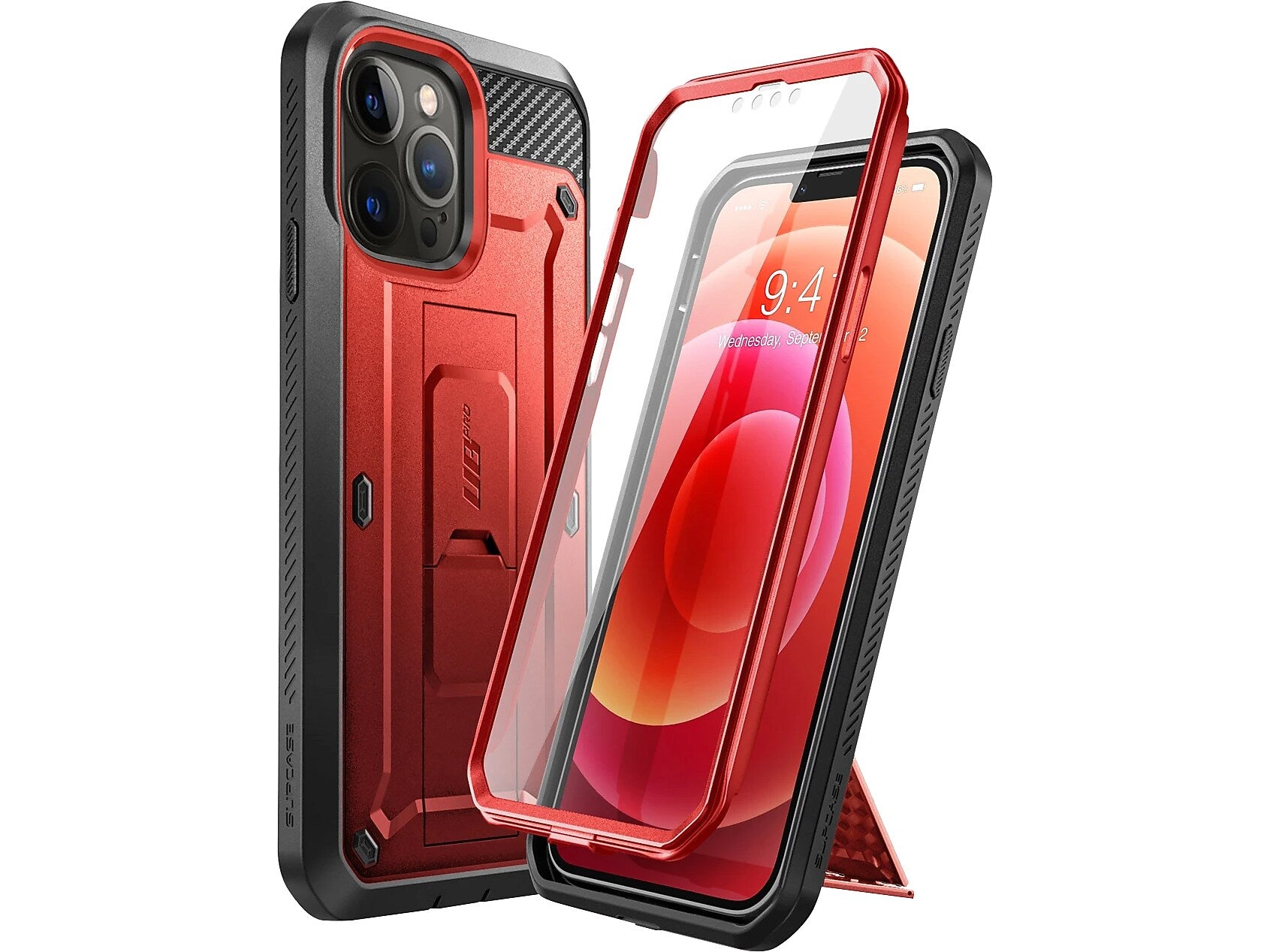SUPCASE Unicorn Beetle Pro Metallic Red Rugged Case for iPhone 13 Pro Max (SUP-iPhone2021-6.7-UBPro-SP-Ruddy)