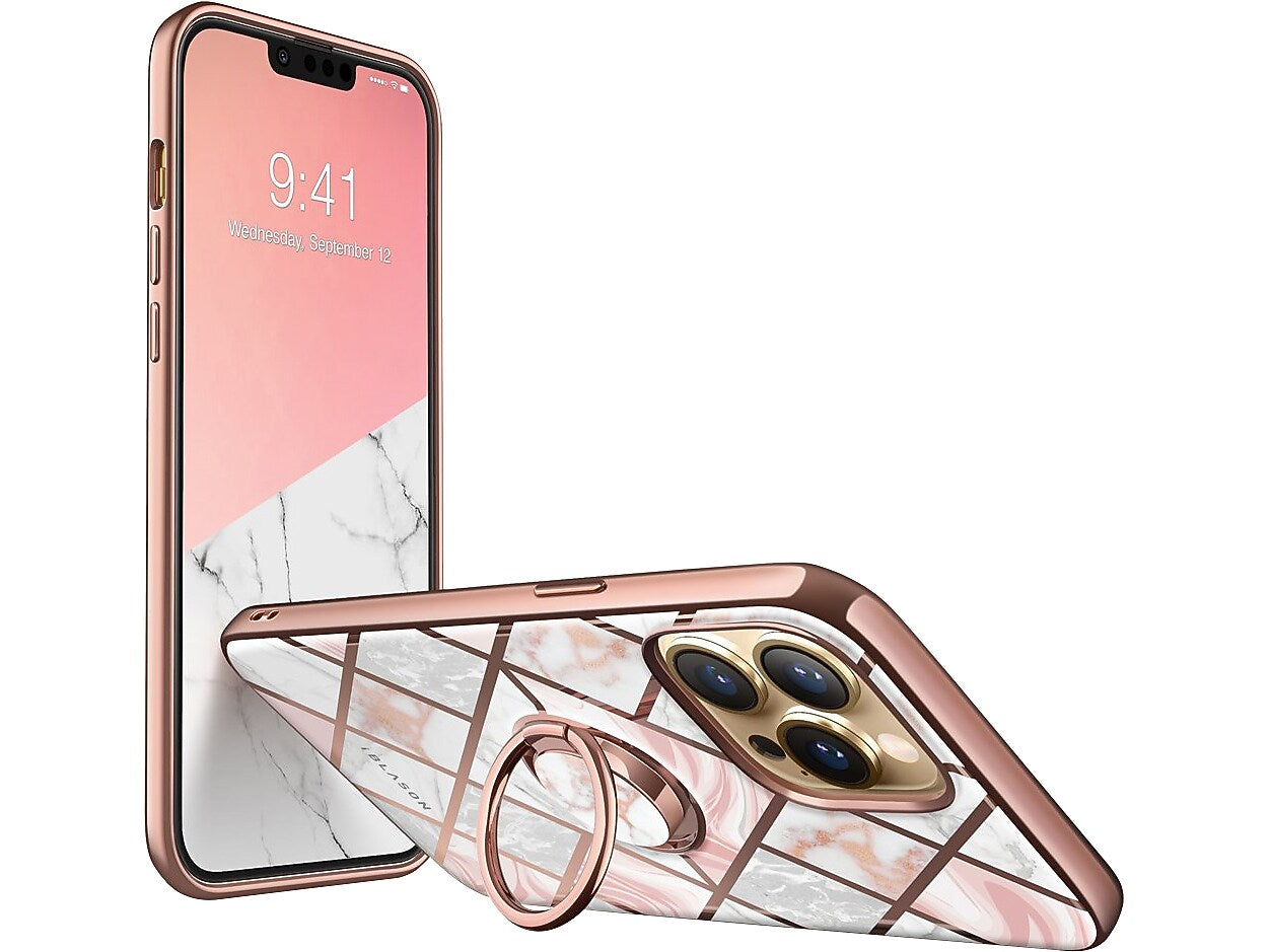 i-Blason Cosmo Marble Pink Snap Case for iPhone 13 Pro Max (iPhone2021-6.7-CosSnap-Marble)