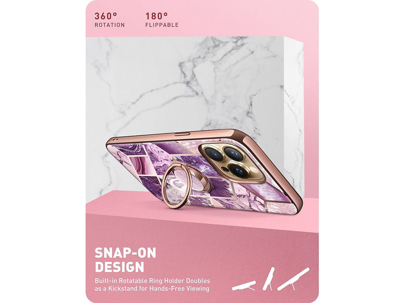 i-Blason Cosmo Marble Purple Snap Case for iPhone 13 Pro Max (iPhone2021-6.7-CosSnap-Ameth)