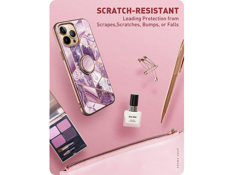 i-Blason Cosmo Marble Purple Snap Case for iPhone 13 Pro Max (iPhone2021-6.7-CosSnap-Ameth)