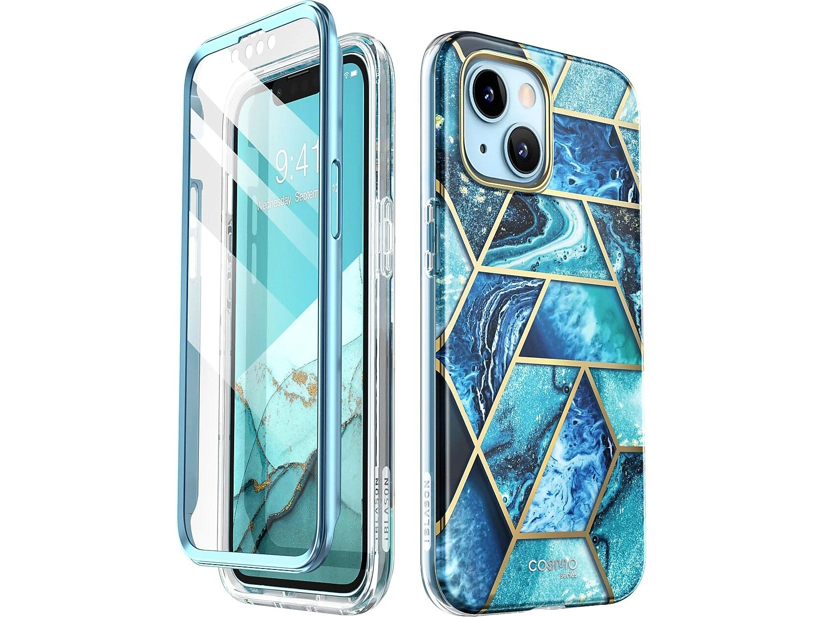 i-Blason Cosmo Ocean Blue Snap Case for iPhone 13 (iPhone2021-6.1-Cosmo-SP-Ocean)