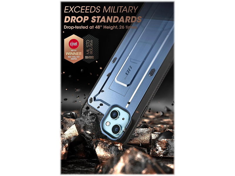 SUPCASE Unicorn Beetle Pro Metallic Blue Rugged Case for iPhone 13 (SUP-iPhone2021-6.1-UBPro-SP-Cerulean)