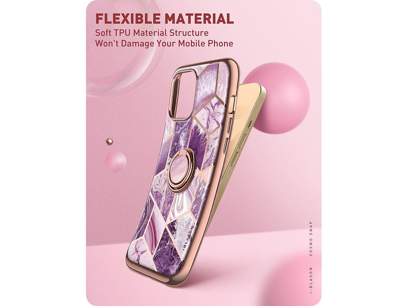 i-Blason Cosmo Marble Purple Snap Case for iPhone 13 Pro (iPhone2021Pro-6.1-CosSnap-Ameth)