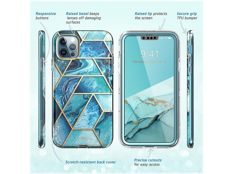 i-Blason Cosmo Ocean Blue Snap Case for iPhone 13 Pro (iPhone2021Pro-6.1-Cosmo-SP-Ocean)