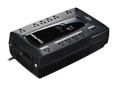 CyberPower Intelligent LCD 900VA UPS, 12-Outlet, Black (AVRG900LCD)