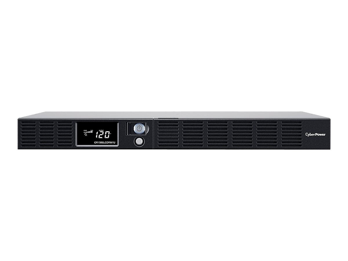 CyberPower Smart App LCD UPS Series 1500VA 1U, 6-Outlet, Black (OR1500LCDRM1U)