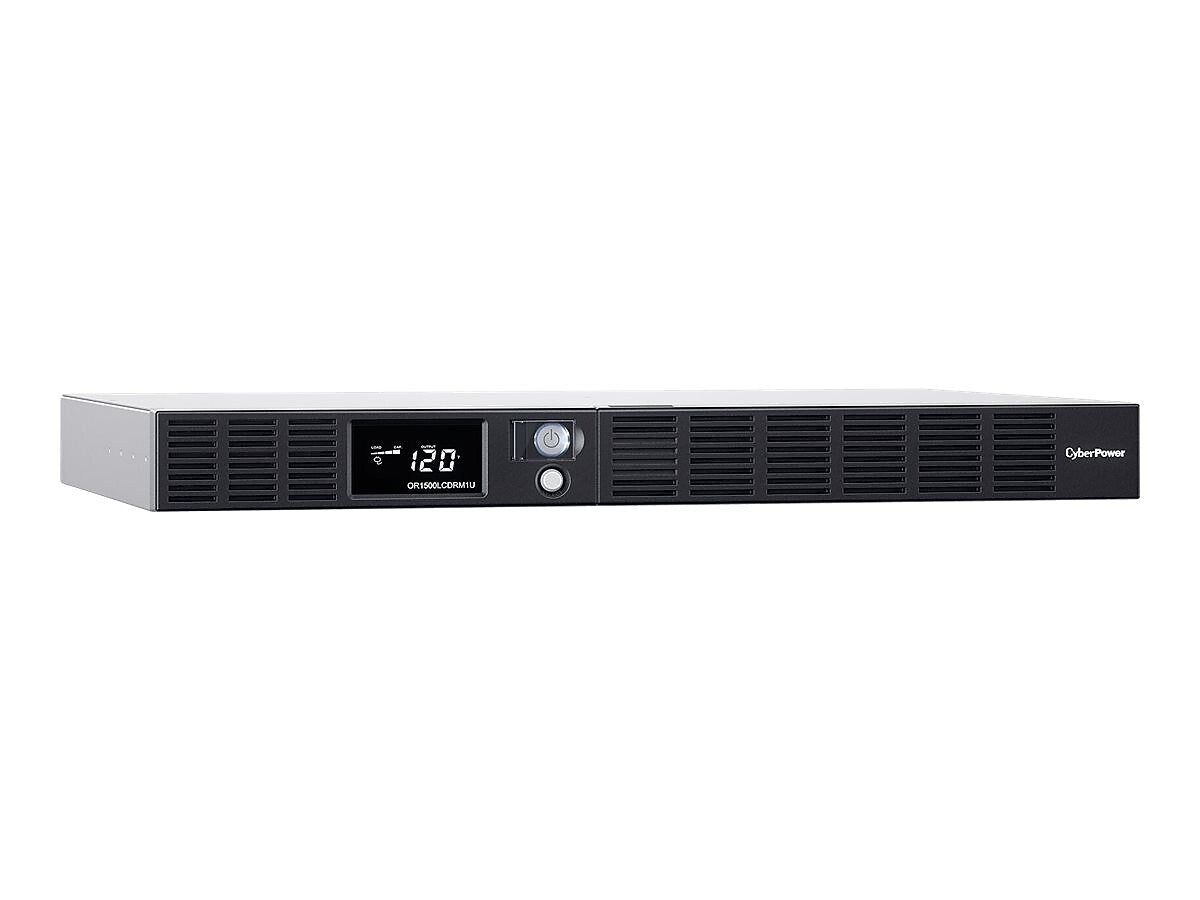 CyberPower Smart App LCD UPS Series 1500VA 1U, 6-Outlet, Black (OR1500LCDRM1U)