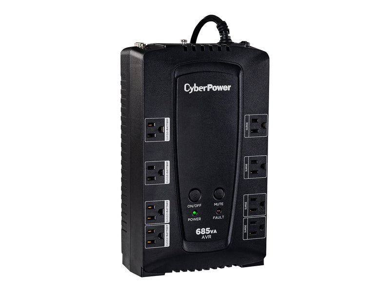 CyberPower AVR Series 685VA UPS, 8-Outlet (CP685AVRG)