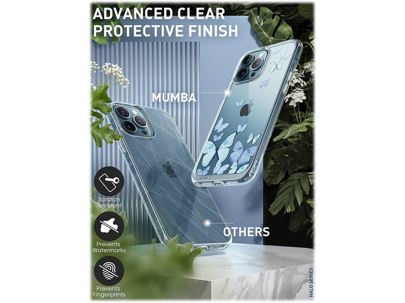 i-Blason Halo Butterfly Blue Snap Case for iPhone 13 Pro Max (iPhone2021-6.7-Halo-F)