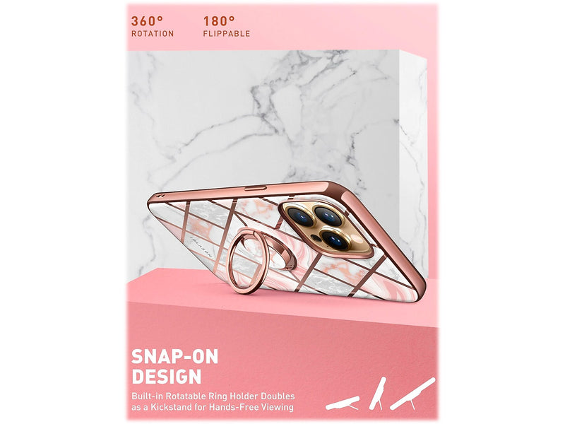 i-Blason Cosmo Marble Pink Snap Case for iPhone 13 Pro (iPhone2021Pro-6.1-CosSnap-Marble)