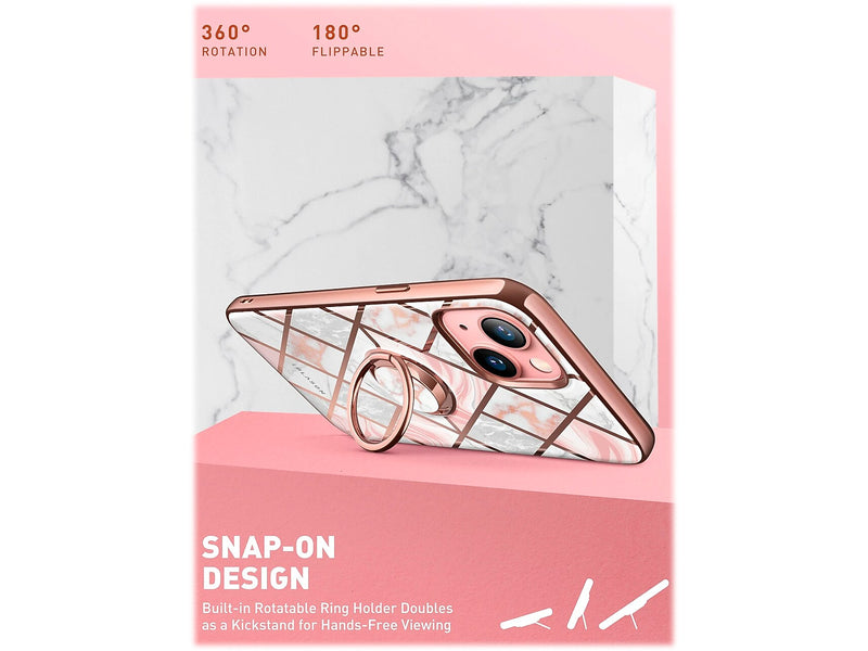 i-Blason Cosmo Marble Pink Snap Case for iPhone 13 (iPhone2021-6.1-CosSnap-Marble)