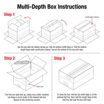 16" x 16" x 16" Multi-Depth Shipping Boxes, 10/Bundle (MD161616)