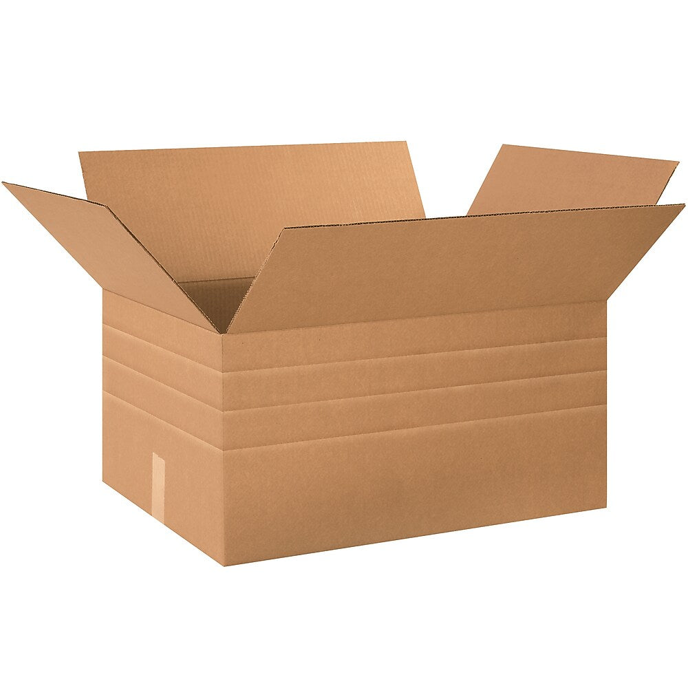24" x 18" x 12" Multi-Depth Shipping Boxes, 10/Bundle (MD241812)