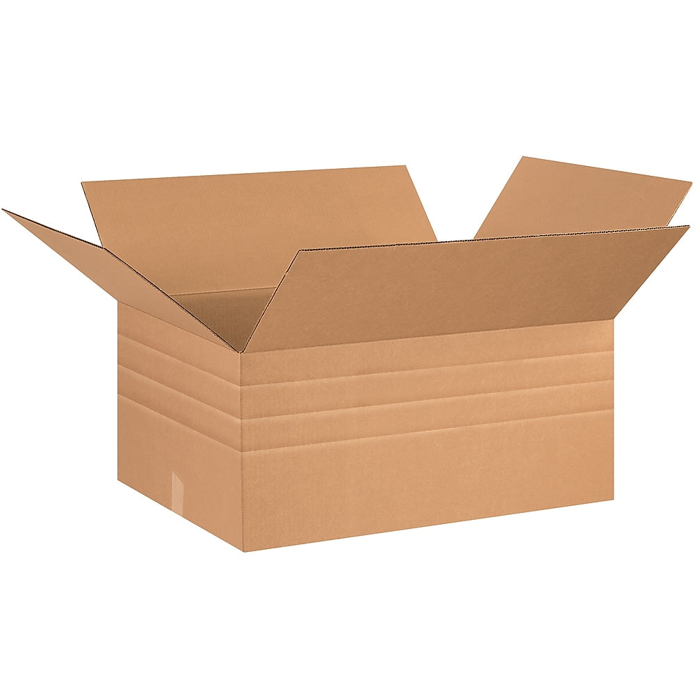 26" x 20" x 12" Multi-Depth Shipping Boxes, 10/Bundle (MD262012)