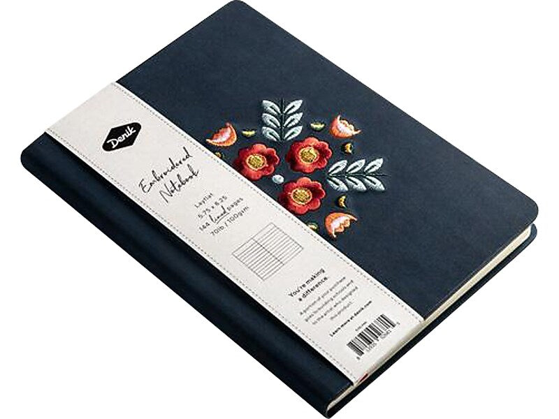 Denik Evelynn Blue Vegan Suede Journal, 5.75" x 8.25" (AHBC550L)