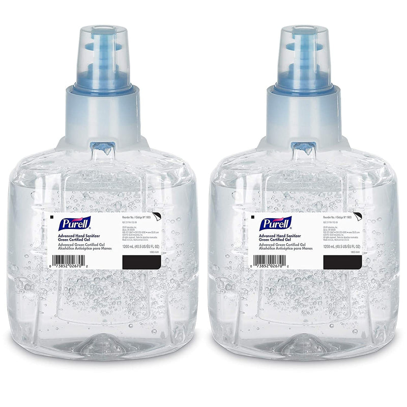 PURELL Advanced 70% Alcohol Gel Hand Sanitizer Refill for LTX-12 Dispenser, 1200 mL., 2/Carton (1903-02)