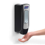 PURELL ADX12 Wall Mounted Hand Sanitizer Dispenser, Black/Brushed Chrome (8828-06)