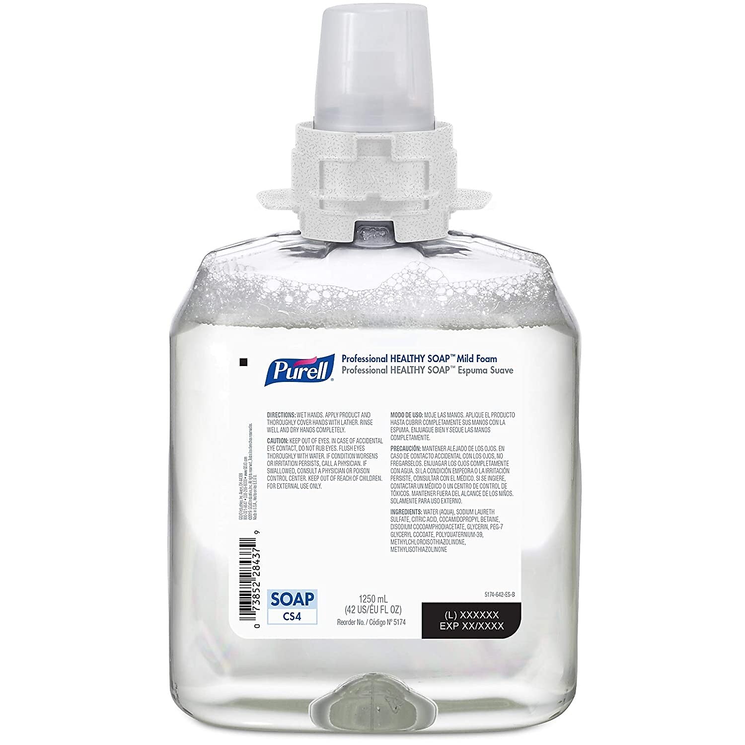 PURELL HEALTHY SOAP Foaming Hand Soap Refill for CS4 Dispenser, 1250 ml., 4/Carton (5174-04)