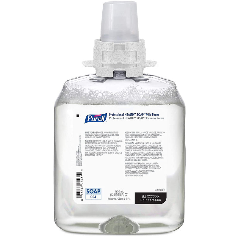PURELL HEALTHY SOAP Foaming Hand Soap Refill for CS4 Dispenser, 1250 ml., 4/Carton (5174-04)