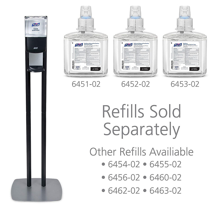 PURELL ES6 Automatic Floor Stand Hand Sanitizer Dispenser, Graphite/Black (7216-DS)