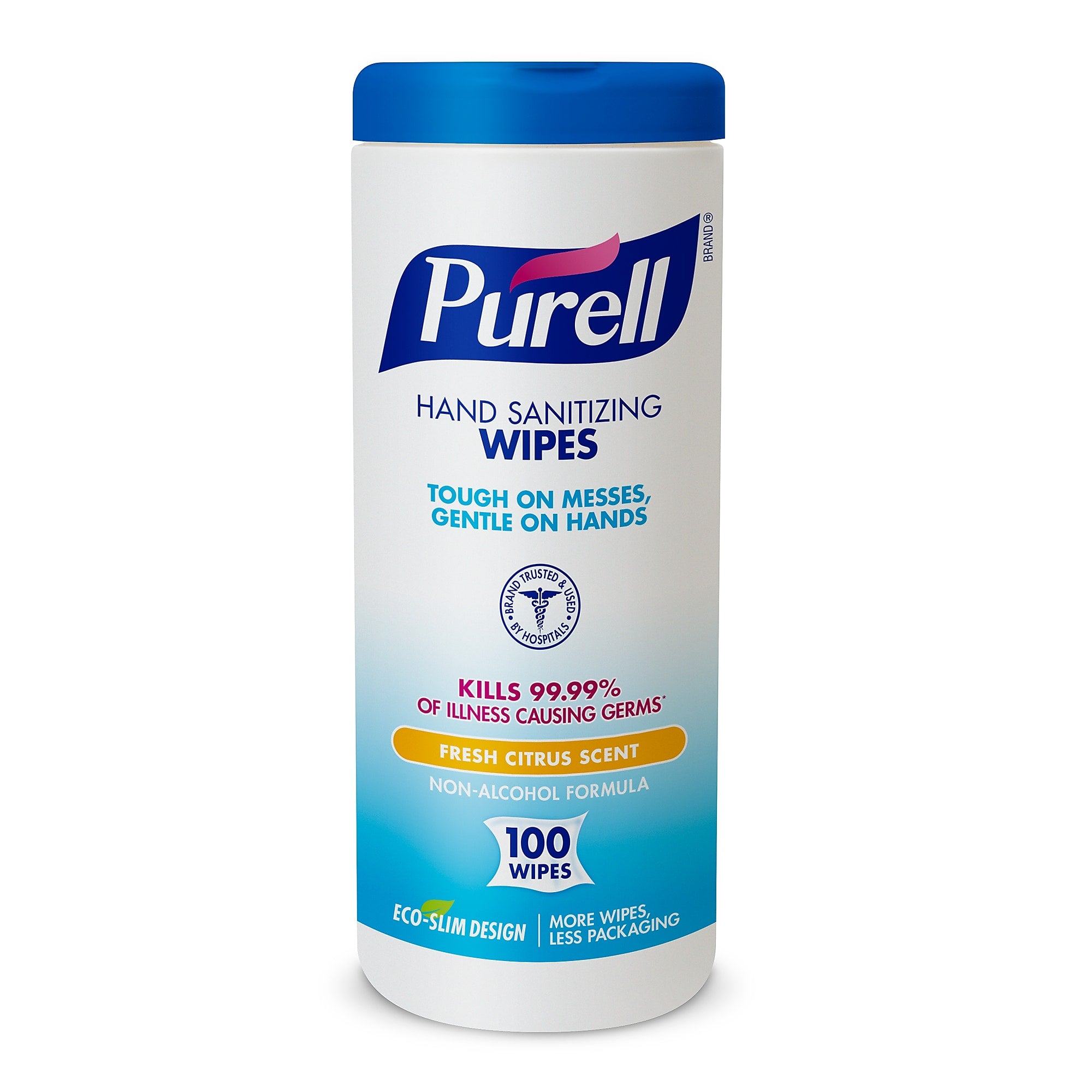 PURELL Hand Sanitizing Wipes, Fresh Citrus Scent, 100/Pack (9111-12)