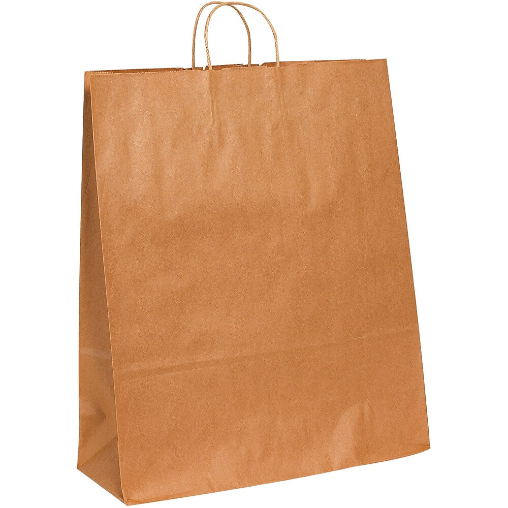 Staples 16" x 6" x 19 1/4" Shopping Bags, Kraft, 200/Carton (BGS110K)