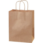 Staples® 10.25" x 4.5" Kraft Paper Shopping Bags, Kraft, 250/Carton (BGS103K)
