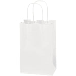Staples 5 1/4" x 3 1/4" x 8 3/8" Shopping Bags, White, 250/Carton (BGS101W)